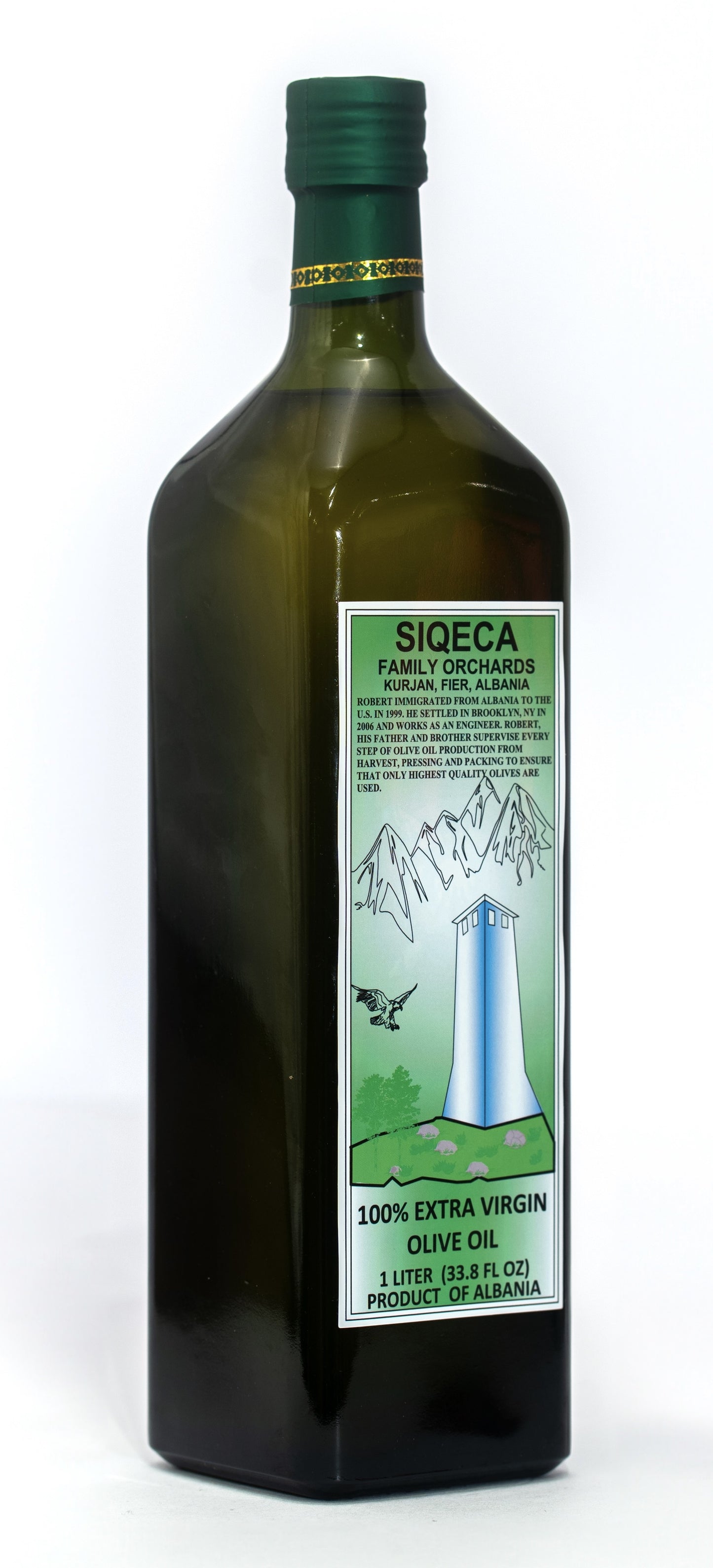 1 Liter 100% Natural Extra Virgin Olive Oil, 2023 Mid-Season Harvest Kalinjoti