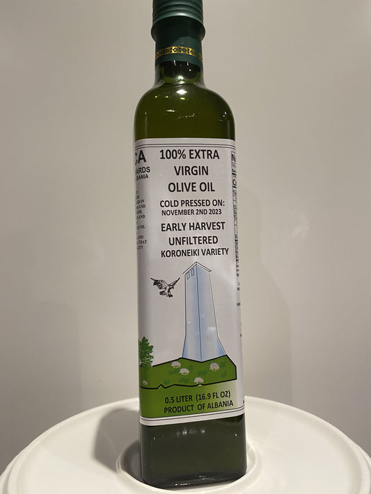 8 of 500 ML 100% Natural Extra Virgin Olive Oil Unfiltered Early Harvest