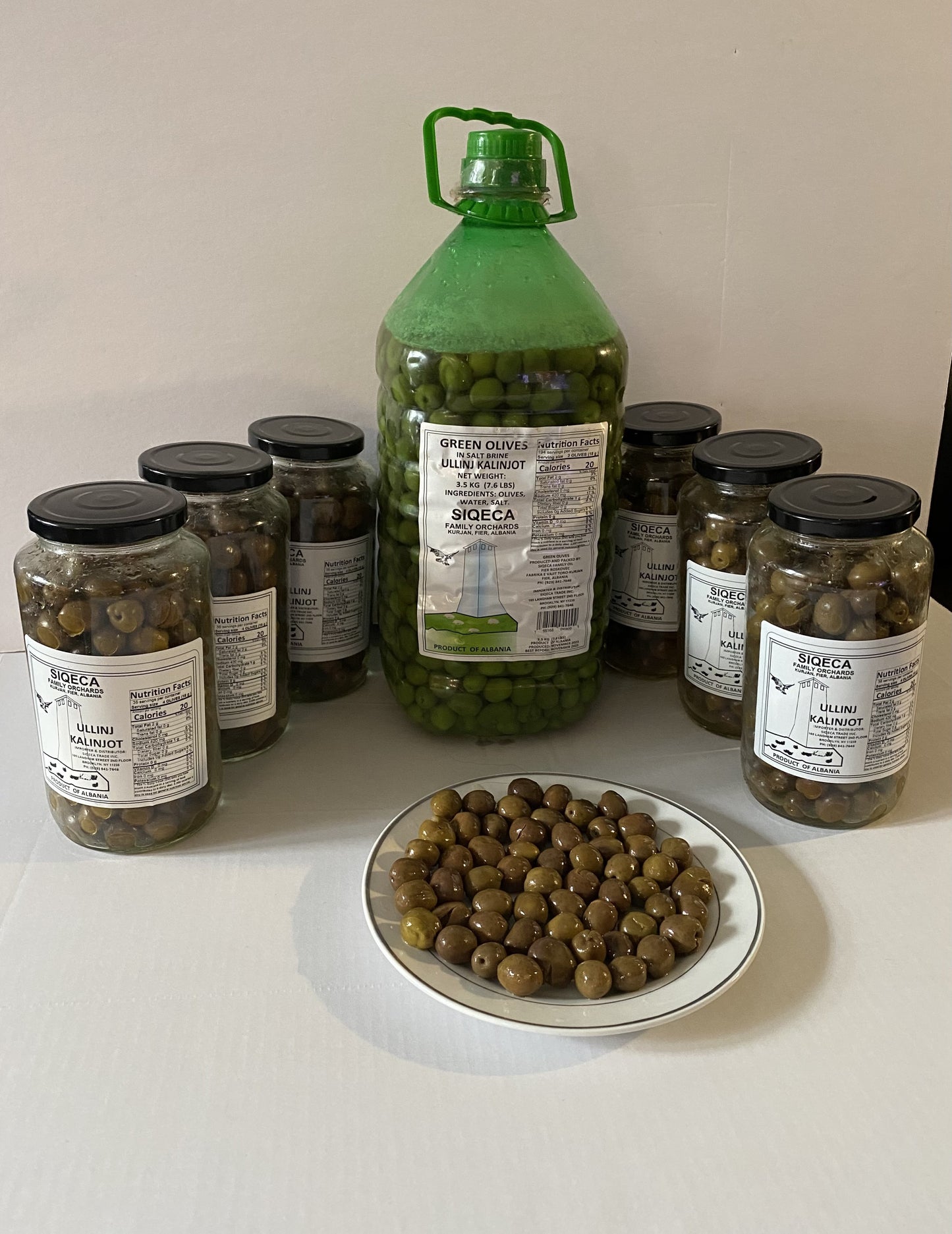 Kalinjot High Bitterness Olives, "Ullinj Kalinjot shume te hidhur" 3.5 Kg (7.6 Lbs)