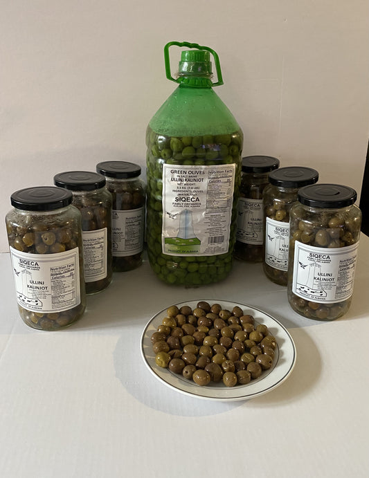 Kalinjot High Bitterness Olives, "Ullinj Kalinjot shume te hidhur" 3.5 Kg (7.6 Lbs)